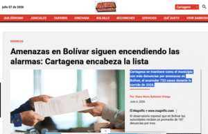 Indicadores del delito en Departamento de Bolívar