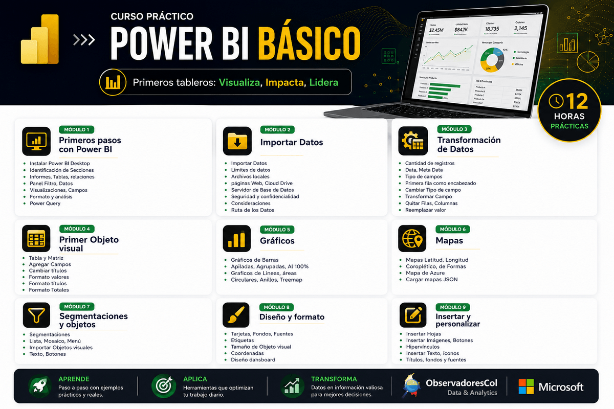Curso Power BI Nivel Básico - Contenido