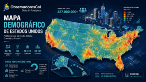 Mapa Demográfico de Estados Unidos